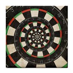 Spiral Dart Board Droste Effect  Tile Coaster