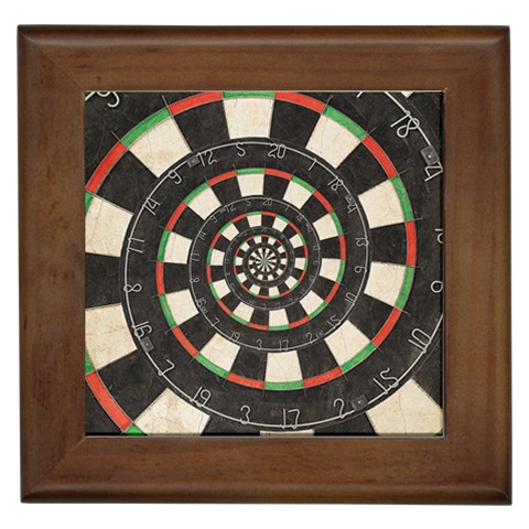 Spiral Dart Board Droste Effect  Framed Tile from ArtsNow.com Front