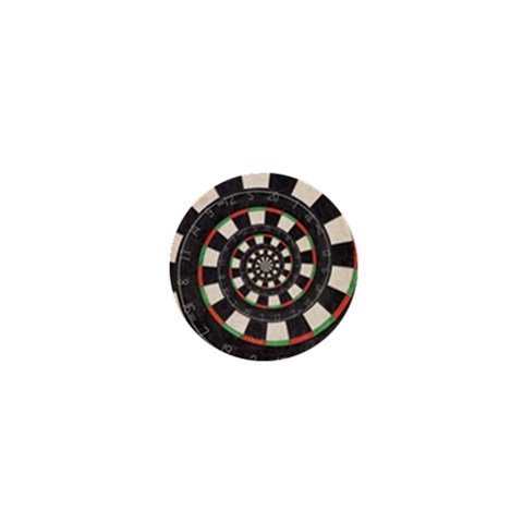 Spiral Dart Board Droste Effect  1  Mini Button from ArtsNow.com Front