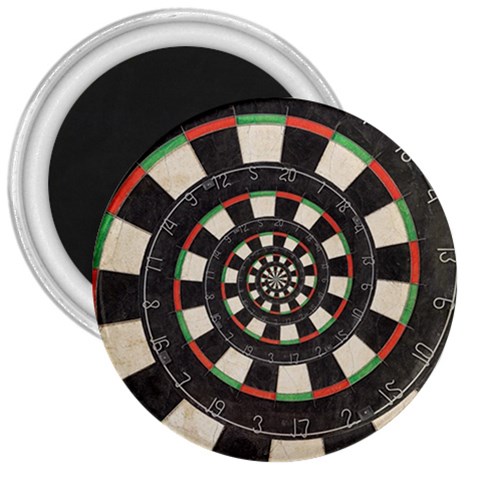 Spiral Dart Board Droste Effect  3  Magnet from ArtsNow.com Front