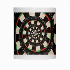 Spiral Dart Board Droste Effect  White Mug from ArtsNow.com Center