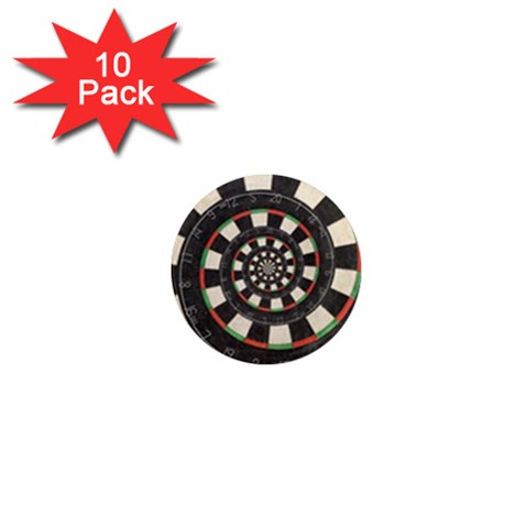 Spiral Dart Board Droste Effect  1  Mini Magnet (10 pack)  from ArtsNow.com Front