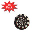 Spiral Dart Board Droste Effect  1  Mini Magnet (10 pack) 