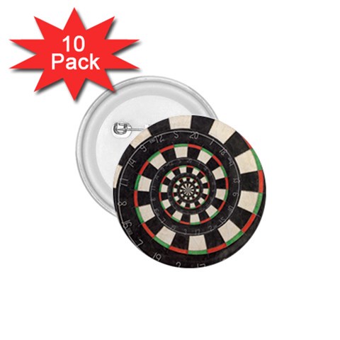 Spiral Dart Board Droste Effect  1.75  Button (10 pack)  from ArtsNow.com Front