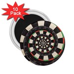 Spiral Dart Board Droste Effect  2.25  Magnet (10 pack)