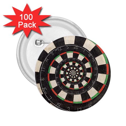 Spiral Dart Board Droste Effect  2.25  Button (100 pack) from ArtsNow.com Front