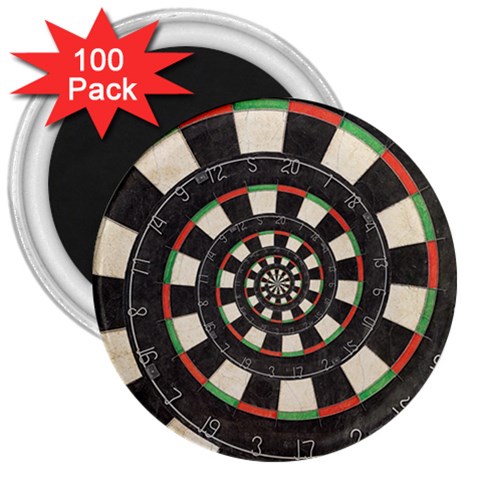 Spiral Dart Board Droste Effect  3  Magnet (100 pack) from ArtsNow.com Front