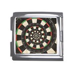 Spiral Dart Board Droste Effect  Mega Link Italian Charm (18mm)