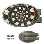 Spiral Dart Board Droste Effect  Money Clip (Oval)