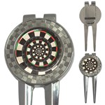 Spiral Dart Board Droste Effect  3-in-1 Golf Divot