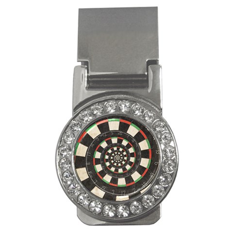 Spiral Dart Board Droste Effect  Money Clip (CZ) from ArtsNow.com Front