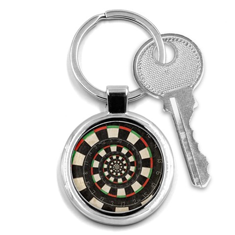 Spiral Dart Board Droste Effect  Key Chain (Round) from ArtsNow.com Front