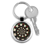 Spiral Dart Board Droste Effect  Key Chain (Round)