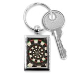 Spiral Dart Board Droste Effect  Key Chain (Rectangle)