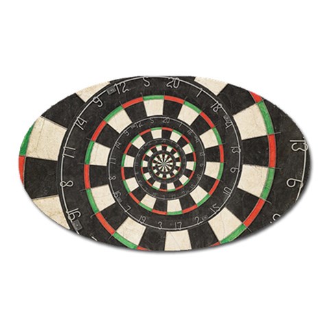 Spiral Dart Board Droste Effect  Magnet (Oval) from ArtsNow.com Front