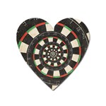 Spiral Dart Board Droste Effect  Magnet (Heart)