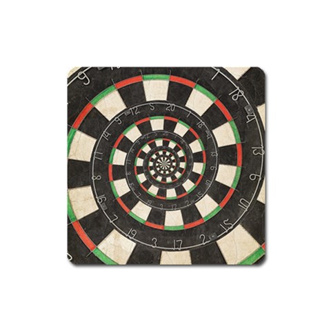 Spiral Dart Board Droste Effect  Magnet (Square) from ArtsNow.com Front