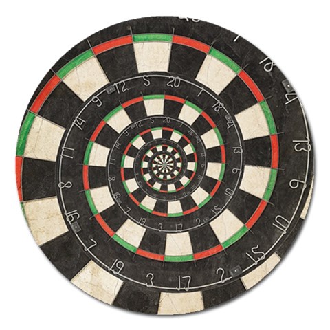 Spiral Dart Board Droste Effect  Magnet 5  (Round) from ArtsNow.com Front