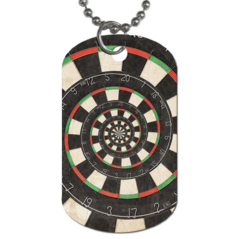 Spiral Dart Board Droste Effect  Dog Tag (One Side) from ArtsNow.com Front