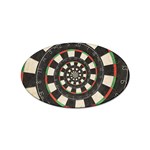 Spiral Dart Board Droste Effect  Sticker Oval (10 pack)