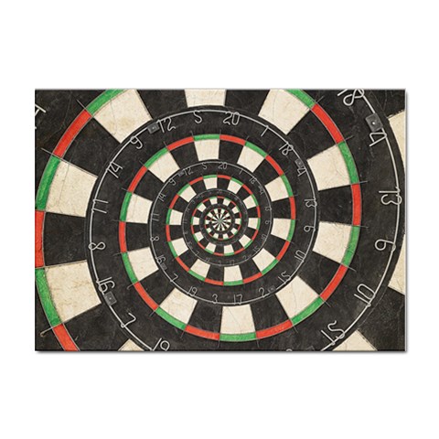 Spiral Dart Board Droste Effect  Sticker A4 (10 pack) from ArtsNow.com Front