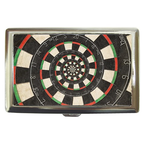 Spiral Dart Board Droste Effect  Cigarette Money Case from ArtsNow.com Front