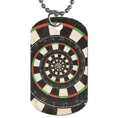 Spiral Dart Board Droste Effect  Dog Tag (Two Sides) from ArtsNow.com Front