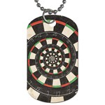 Spiral Dart Board Droste Effect  Dog Tag (Two Sides)