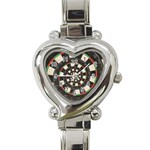 Spiral Dart Board Droste Effect  Heart Italian Charm Watch