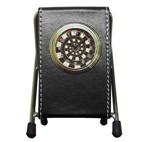 Spiral Dart Board Droste Effect  Pen Holder Desk Clock from ArtsNow.com Front