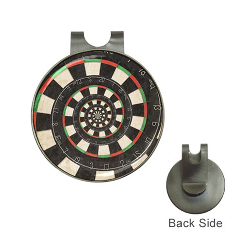 Spiral Dart Board Droste Effect  Golf Ball Marker Hat Clip from ArtsNow.com Front