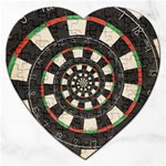 Spiral Dart Board Droste Effect  Jigsaw Puzzle (Heart)