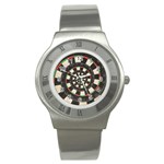 Spiral Dart Board Droste Effect  Stainless Steel Watch