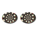 Spiral Dart Board Droste Effect  Cufflinks (Oval)