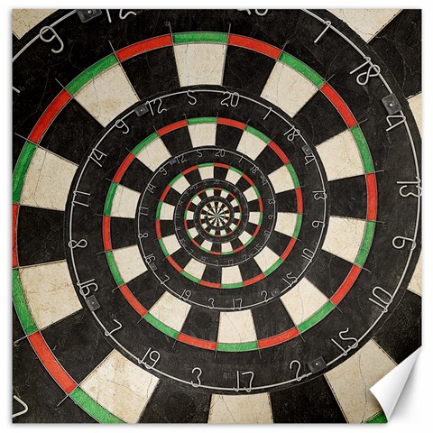 Spiral Dart Board Droste Effect  Canvas 12  x 12  from ArtsNow.com 11.4 x11.56  Canvas - 1