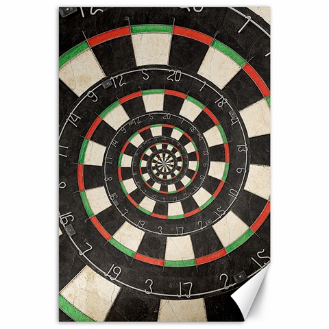 Spiral Dart Board Droste Effect  Canvas 24  x 36  from ArtsNow.com 23.35 x34.74  Canvas - 1