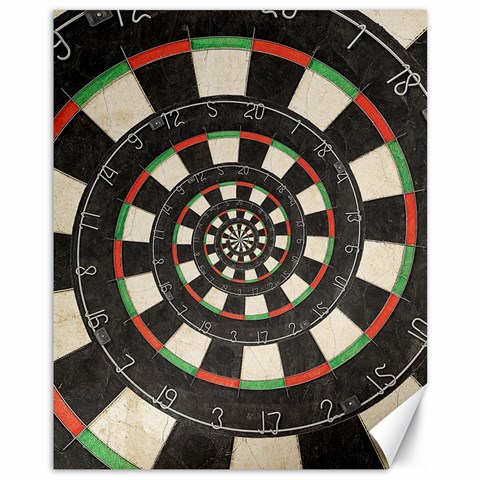 Spiral Dart Board Droste Effect  Canvas 11  x 14  from ArtsNow.com 10.95 x13.48  Canvas - 1