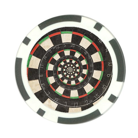 Spiral Dart Board Droste Effect  Poker Chip Card Guard from ArtsNow.com Front