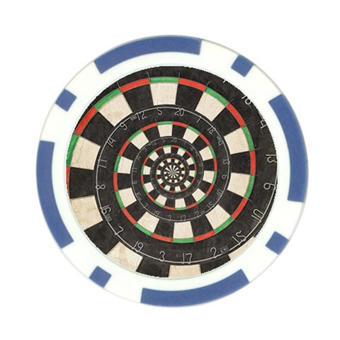 Spiral Dart Board Droste Effect  Poker Chip Card Guard from ArtsNow.com Front