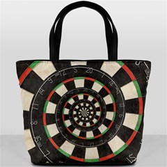 Spiral Dart Board Droste Effect  Bucket Bag from ArtsNow.com Front