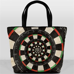 Spiral Dart Board Droste Effect  Bucket Bag from ArtsNow.com Back