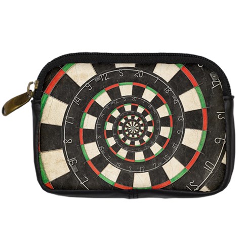 Spiral Dart Board Droste Effect  Digital Camera Leather Case from ArtsNow.com Front