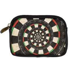 Spiral Dart Board Droste Effect  Digital Camera Leather Case from ArtsNow.com Front