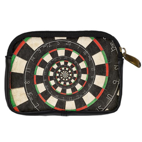 Spiral Dart Board Droste Effect  Digital Camera Leather Case from ArtsNow.com Back