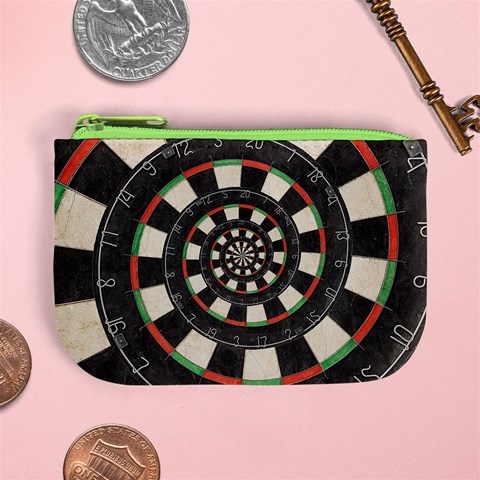 Spiral Dart Board Droste Effect  Mini Coin Purse from ArtsNow.com Front