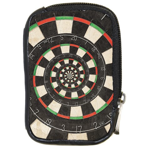 Spiral Dart Board Droste Effect  Compact Camera Leather Case from ArtsNow.com Front