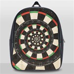 Spiral Dart Board Droste Effect  School Bag (Large)