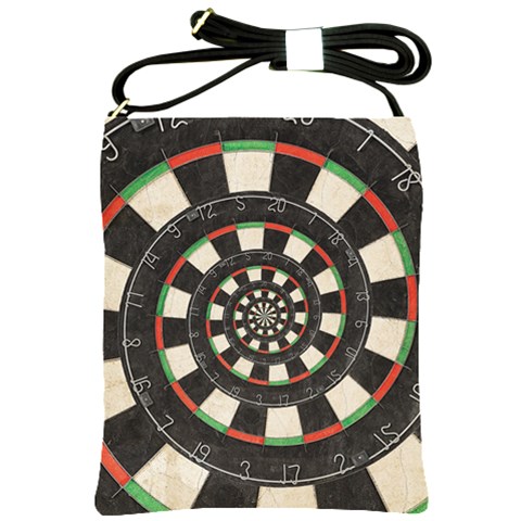 Spiral Dart Board Droste Effect  Shoulder Sling Bag from ArtsNow.com Front