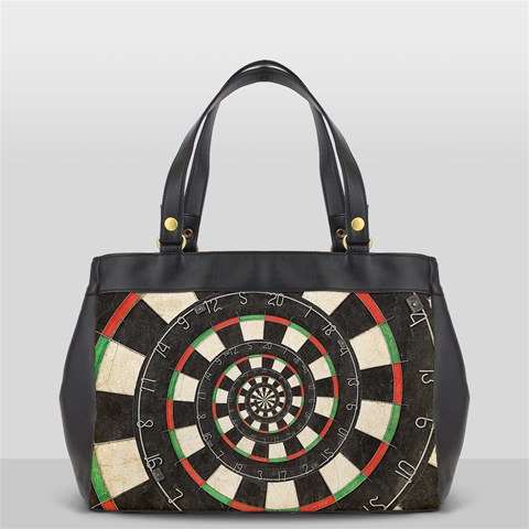 Spiral Dart Board Droste Effect  Oversize Office Handbag from ArtsNow.com Front