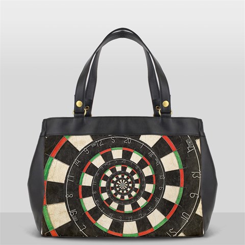 Spiral Dart Board Droste Effect  Oversize Office Handbag (2 Sides) from ArtsNow.com Front